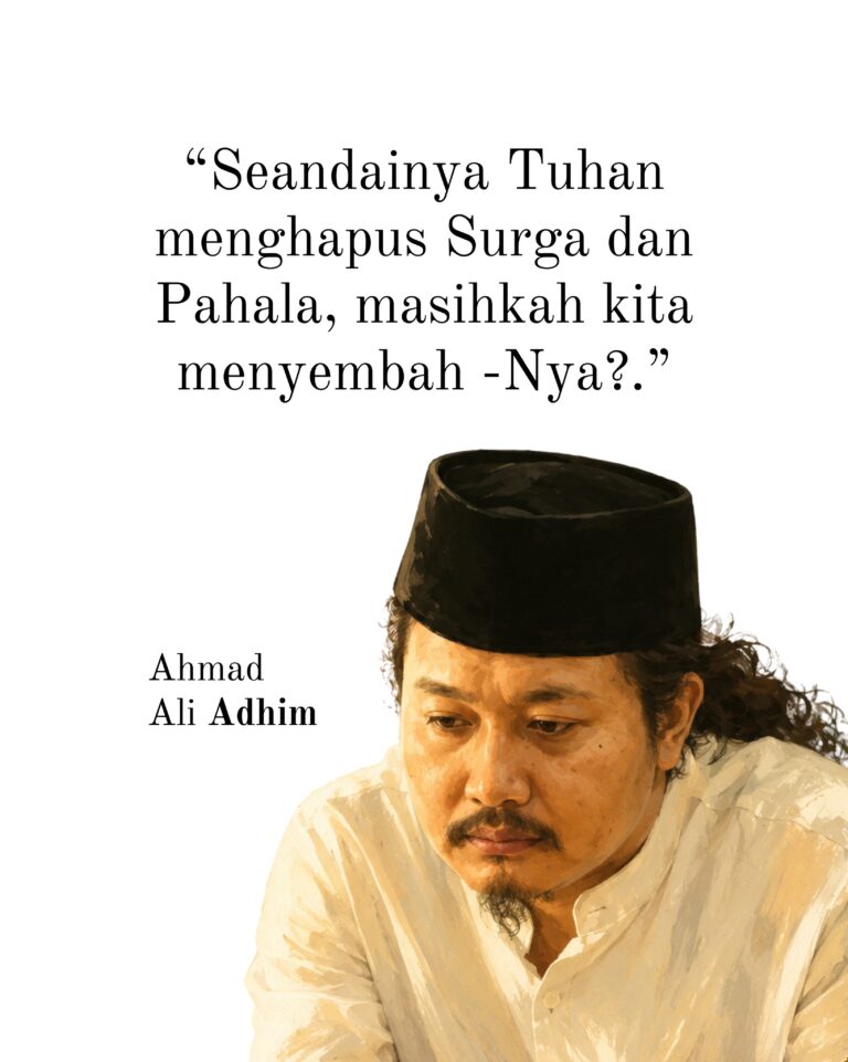 Ilustrasi renungan spiritual dan keikhlasan dalam beribadah