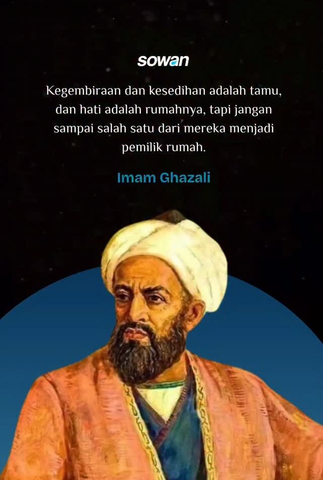 Ilustrasi simbolis menggambarkan hati manusia sebagai rumah bagi berbagai emosi yang datang dan pergi