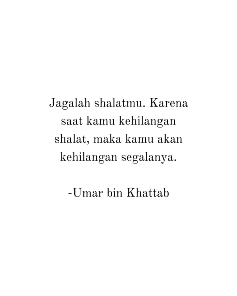 Ilustrasi kutipan tentang pentingnya menjaga shalat dalam kehidupan sehari-hari.