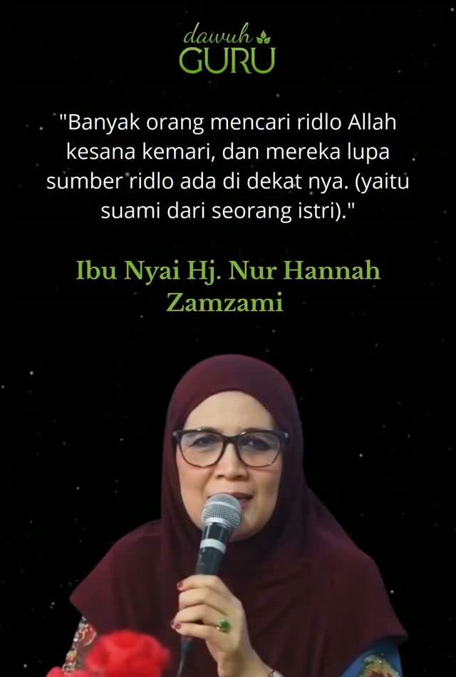 Ibu Nyai Hj. Nur Hannah Zamzami menyampaikan nasihat keagamaan tentang rumah tangga