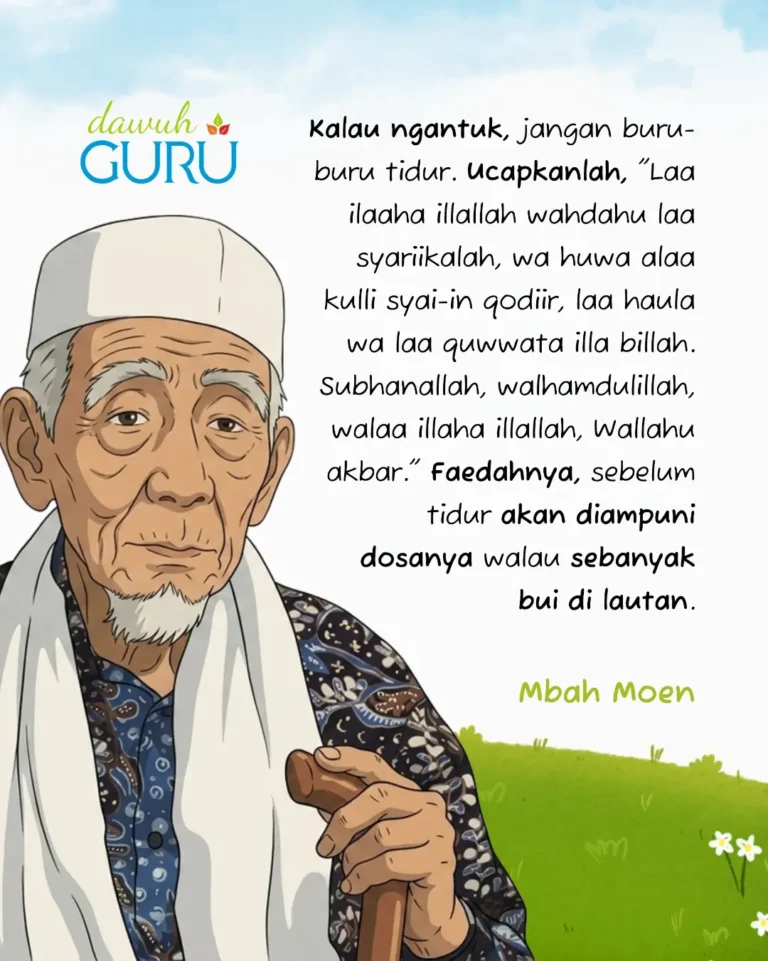 Ilustrasi suasana malam hari dengan dzikir penenang hati sebelum tidur