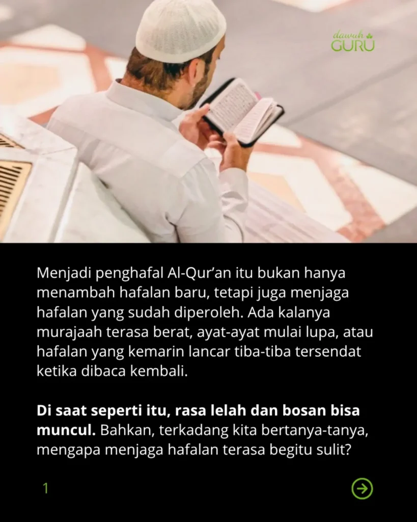 Ilustrasi kutipan KH. Mufid Mas'ud tentang murajaah Al-Qur'an diibaratkan seperti minum jamu
