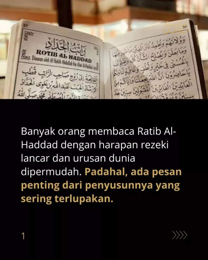 Ilustrasi nasihat ulama tentang pemahaman zikir dan Ratib Al-Haddad