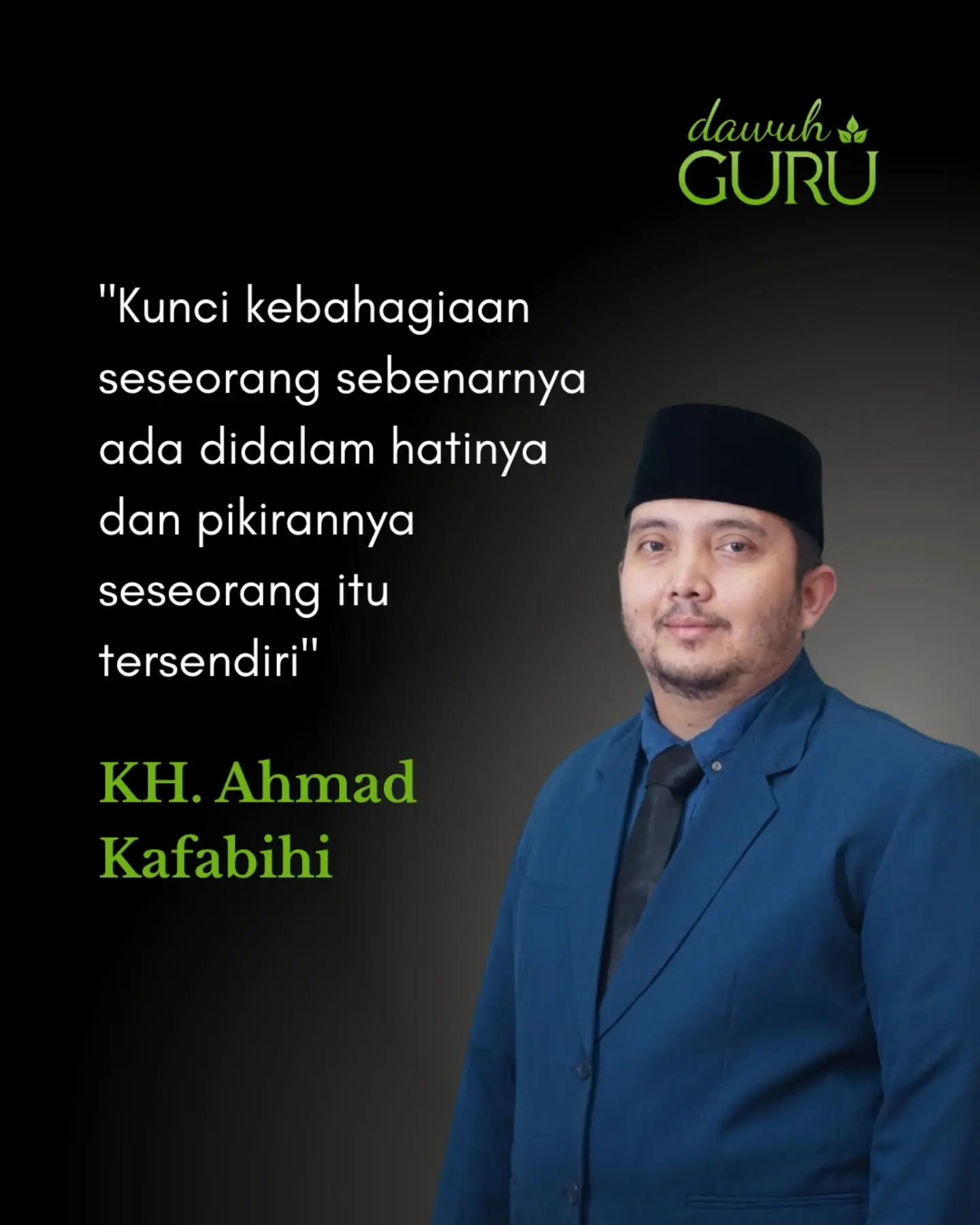 Ilustrasi kutipan tentang kunci kebahagiaan yang berada di dalam hati dan pikiran manusia.