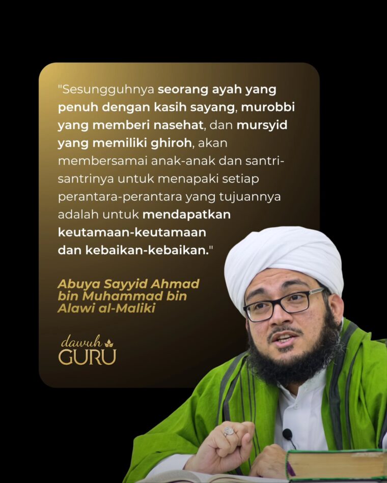 Ilustrasi pendidik dan santri dalam proses menuntut ilmu agama